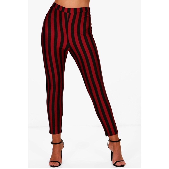 Boohoo Pants - BooHoo Stripe Cigarette Trousers